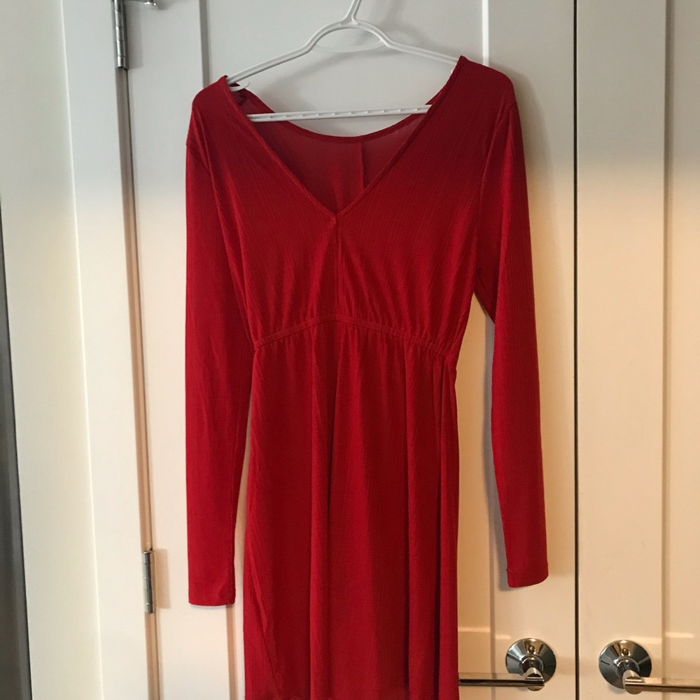 Mink pink dress- great for Christmas parties!